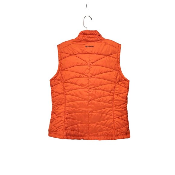 Columbia Women's Orange Omni-Heat Thermal Vest XL Lightweight Quilted Design - Picture 2 of 3